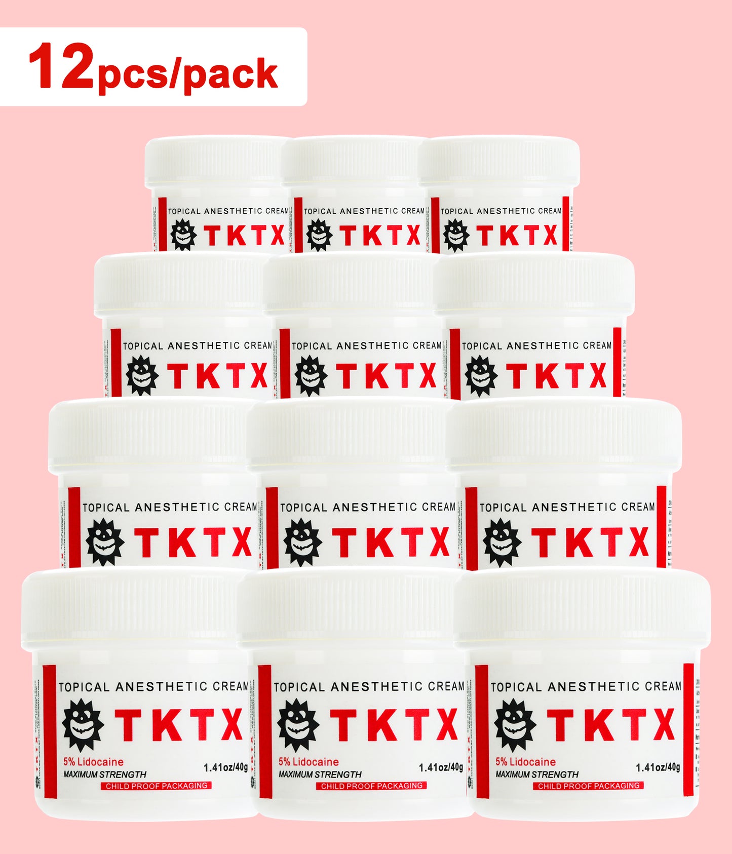 12 Pieces TKTX Tub 1.41oz/pcs