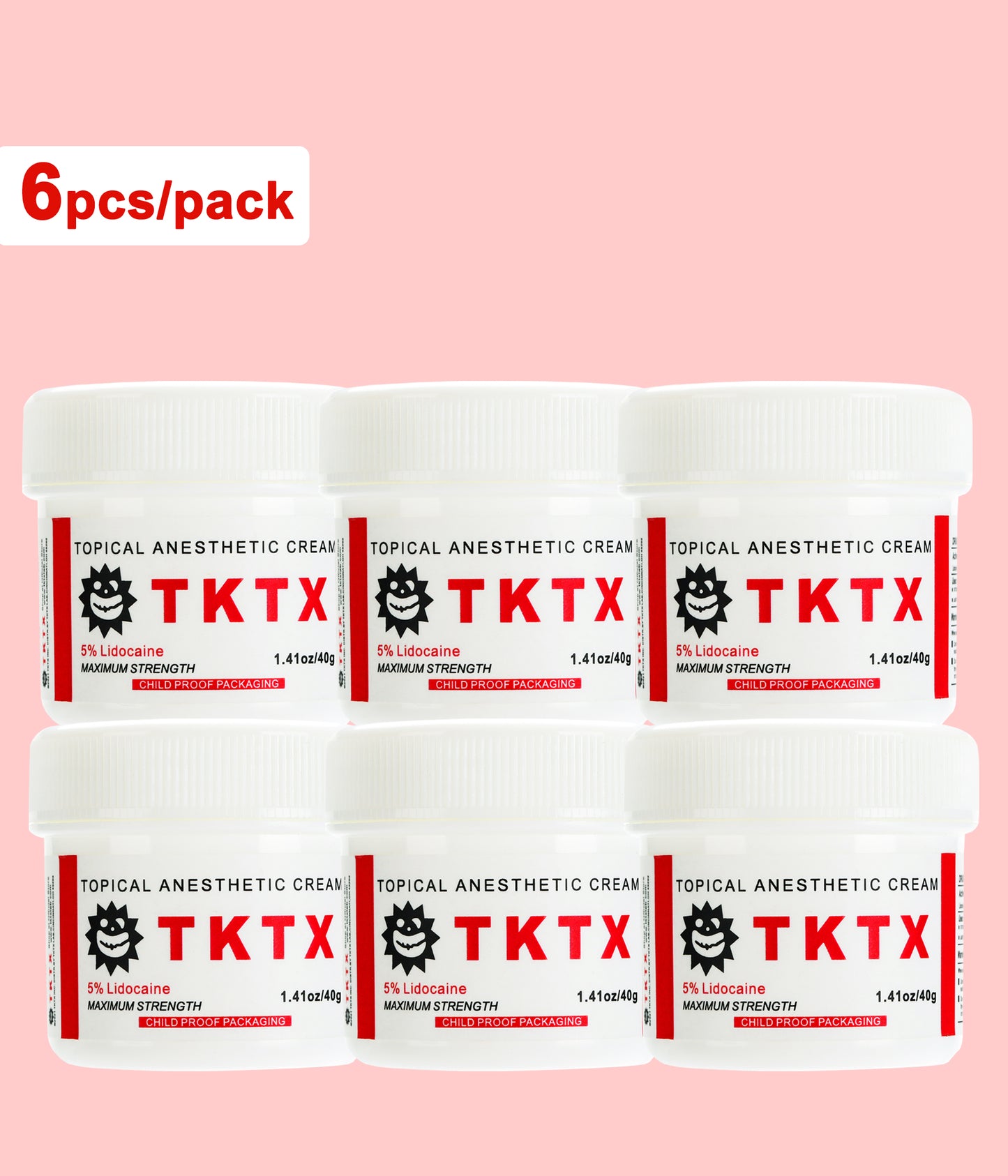 6 Pieces TKTX Tub 1.41oz/pcs